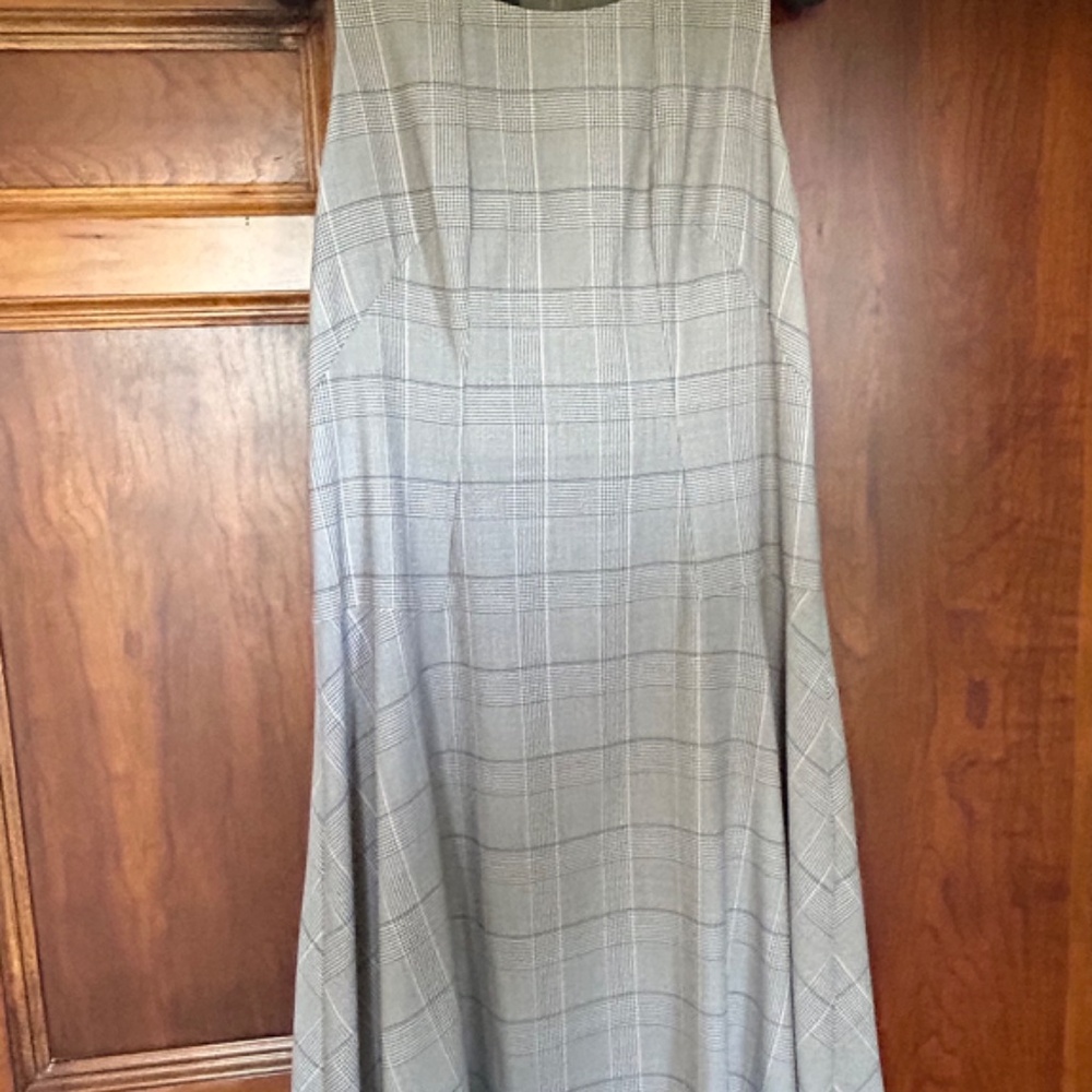 Akris Multicolor Asymmetrical Sleeveless Wool Dress, Size 12 - Picture 10 of 15